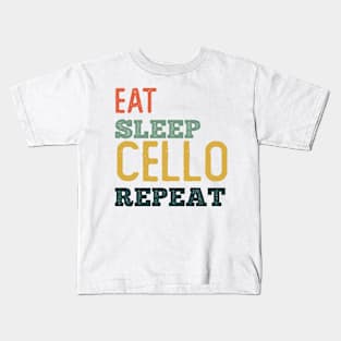 Eat Sleep Cello Repeat Kids T-Shirt